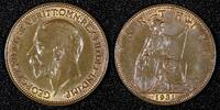 United Kingdom 1931 Farthing Great Britain George V Bronze UNC KM# 825 (27 983) -