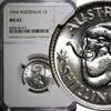 Australia 1 Shilling Australia Elizabeth II Silver 1954 NGC MS63 KM# 53 (017) -