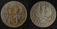 Poland 5 Groszy Poland Bronze 1928 Warsaw Mint Y# 10a (27 966) -
