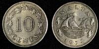 Malta 10 Cents MALTA Copper-Nickel 1972 1st Year Type KM# 11 (28 094) -
