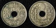 France 25 Centimes FRANCE Copper-Nickel 1917 No Dash Toned KM# 867a (28 112) -