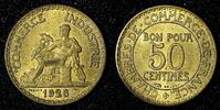 France 50 Centimes FRANCE Aluminum-Bronze 1923 HIGH GRADE KM# 884 (28 111) -
