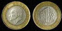 Türkiye 1 Lira Turkey Mustafa Kemal Atatürk Bi-Metallic 2011 heavy type KM# 1244 (117) -