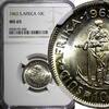 South Africa 10 Cents South Africa Silver 1963 Jan van Riebeeck NGC MS65 GEM BU KM# 60 (040) -
