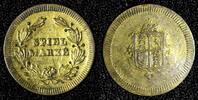 Costa Rica Jeton COSTA RICA 1800's Spiel Marke Brass Token Great Britain Arms 11,1mm SCARCE -