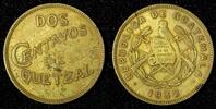 Guatemala 2 Centavos GUATEMALA Brass 1932 Toned High Grade KM# 250 (673) -