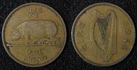 Ireland 1/2 Penny Ireland Republic Bronze 1946 Sow with five piglets KM# 10 (28 030) -