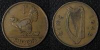 Ireland 1 Penny Ireland Republic Bronze 1942 hen with chicks KM# 11 (28 031) -
