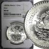  1989 Mexico MEXICO Silver 1989 Mo Onza Libertad  NGC MS66 GEM BU KM# 494.1 (13) NGC MS66 GEM BU KM