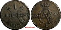 Sweden 1 SKILLING SWEDEN Gustaf IV 1805 OVERSTRUCK ON 2 ORE (1743-1768) KM# 566 (15115) -