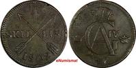 Sweden 1 SKILLING SWEDEN COPPER 1802 OVERSTRUCK ON 2 ORE S.M. 1743-1768 KM#566 (17 305) -