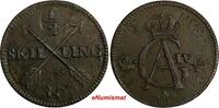 1/2 Skilling SWEDEN Gustaf IV Adolf 1803  OVERSTRUCK 1748 1 ore SCARCE KM565(735) Uncertified