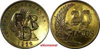 Peru 20 Centavos PERU 1962 C/S ''RRD'' Struck On Coin KM# 221.2b Ex.C.Webster (10 695) -
