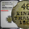 Germany 1/48 Thaler Germany SAXE-COBURG-SAALFELD 1804-L NGC AU58 TOP GRADED KM#125 (086) -