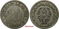 Germany 20 Pfennig Germany - Empire Wilhelm I Copper-Nickel 1888 A KM# 9.1 (11 306) -