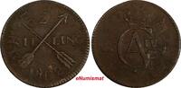 1/2 Skilling Sweden Gustaf IV 1802  Overstruck on 1 Ore S.M.174(X) KM# 565(17892) Uncertified