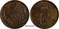 Bronze Denmark Christian IX  1899 2 Ore KM# 793.2 (18 630) Uncertified