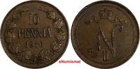 10 Pennia Finland Nicholas II Copper 1916  KM# 14 (18 634) Uncertified