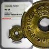 Fiji 1 Penny 1942 Fiji George VI Brass 1942 S  NGC MS64 San Francisco Mi... 51,53 EUR  + 12,88 EUR frais d'envoi