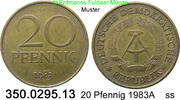 DDR Deutschland 20 Pfennig . . J. 1511b . 350.0295.13 -