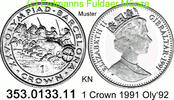 Gibraltar 1 Crown *97 KM67 Oly´92 Wagenrennen . 353.0133.11 -