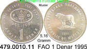 Mazedonien 1 Denar *5a KM5a FAO 5,16 Gramm . 479.0010.11 -