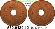 Palestina 20 Mils *5a KM5a Lochgeld . 560.0130.12 -