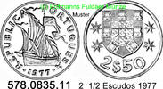 Portugal 2 1/2 Escudos *48 Karavelle . 578.0835.11 -