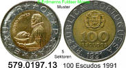 Portugal 100 Escudos *96.2 KM645.1 Pedro Nunes mit 5 Sektionen . 579.0197.13 -