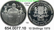 Somalia 10 Shillings *28a KM28 3 Personen beim Essenfassen . 654.0077.10 -