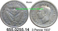 South Africa Südafrika 3 Pence *38 Blume Protea . 655.0255.15 -