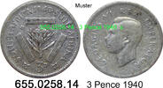 South Africa Südafrika 3 Pence *38 KM26 . 655.0258.14 -