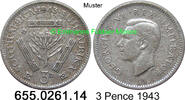 Südafrika South Africa 3 Pence *38 KM26 . 655.0261.14 -