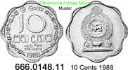 Sri Lanka 10 Cents *78a KM140a . 666.0148.11 -