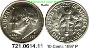 USA 1 Dime = 10 Cents *197.2 KM195a Roosevelt Dime . 721.0614.11 -