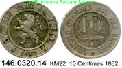 Belgium Belgien 10 Centimes KM22 Löwe/Wert . 146.0320.14 -