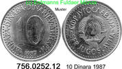 Jugoslawien Yugoslavia 10 Dinara *86 KM89 . 756.0252.12 -