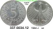 Germany Bundesrepublik BRD 5 DM J.387 Kursmünze . 337.0034.12 -