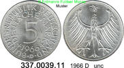 Germany Deutschland 5 DM J. 387 Kursmünze Silber . 337.0039.11 -
