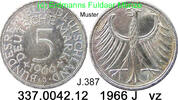 Germany Deutschland 5 DM J.387 Kursmünze Silber . 337.0042.12 -