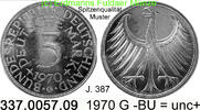 Germany Deutschland 5 DM J. 387 Kursmünze Silber . 337.0057.09 -