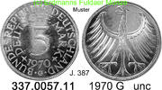 Germany Deutschland 5 DM J. 387 Kursmünze Silber . 337.0057.11 -