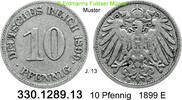 Deutschland Kaiserreich 10 Pfennig J. 13 . 330.1289.13 -