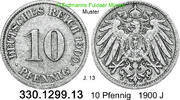 Deutschland Kaiserreich 10 Pfennig . . J. 13 . 330.1299.13 -
