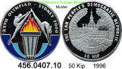 50 Kip 1996 Laos *62 KM63 Farbmünze  . . 456.0407.10 PP
