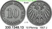 Deutschland Kaiserreich 10 Pfennig . . J.13 . . 330.1348.13 -