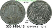 Deutschland 10 Pfennig . . J.299 . Zink . . 330.1454.13 -
