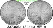 Germany BRD 5 DM Kursmünze J.387 . 337.0061.18 -