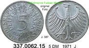 Germany BRD 5 DM Kursmünze J.387 . 337.0062.15 -