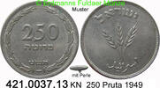 Israel 250 Pruta 421.0037.13 . *11 KM15 mit Perle -
